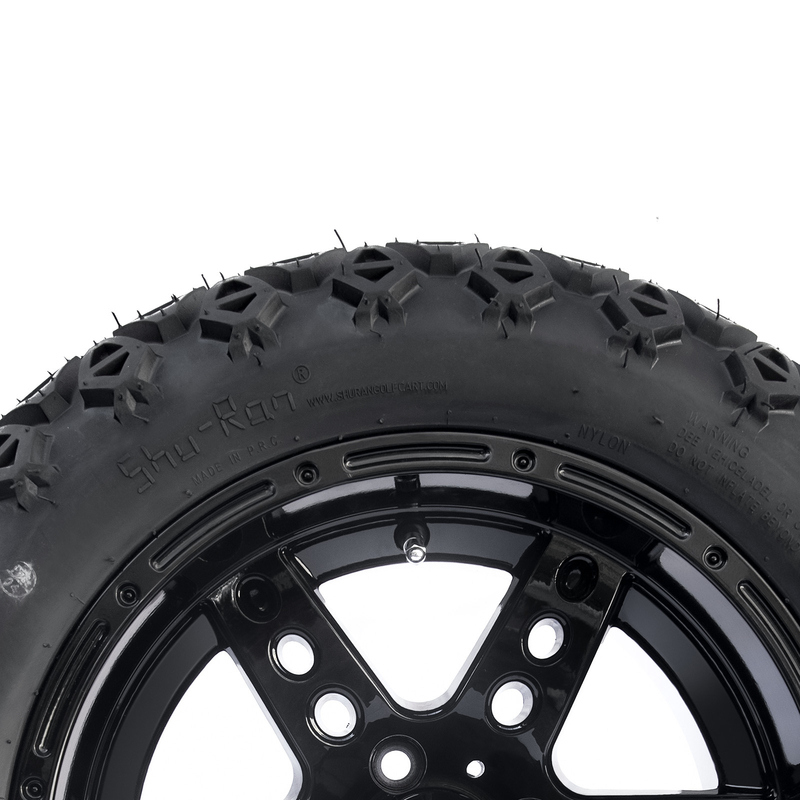 DOT 14 Inch Golf Cart bánh và lốp 22x10-14 Tất cả địa hình bóng đen 6 Spokes