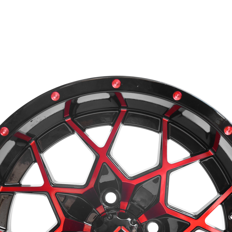 Vành xe golf hợp kim nhôm Đỏ bóng Đen 101.6 PCD 4x4 Lỗ bu-lông
