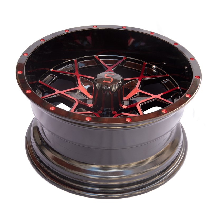 Vành xe golf hợp kim nhôm Đỏ bóng Đen 101.6 PCD 4x4 Lỗ bu-lông