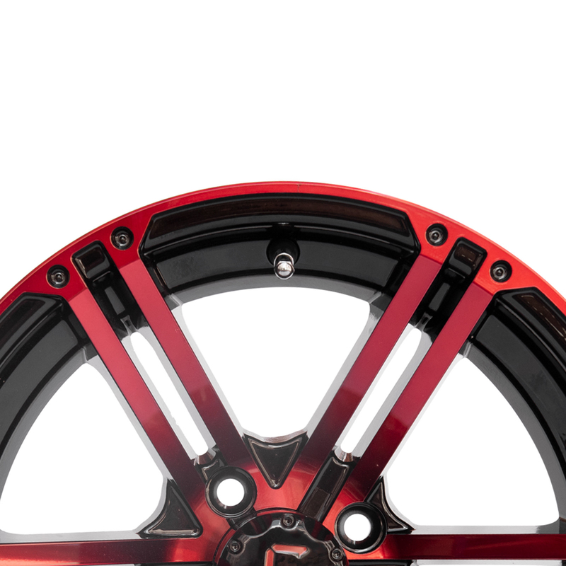 14 Inch Golf Cart Aluminium Wheels Đỏ bóng đen 4X4 Bolt Mô hình 101.6 PCD 7 inch rộng