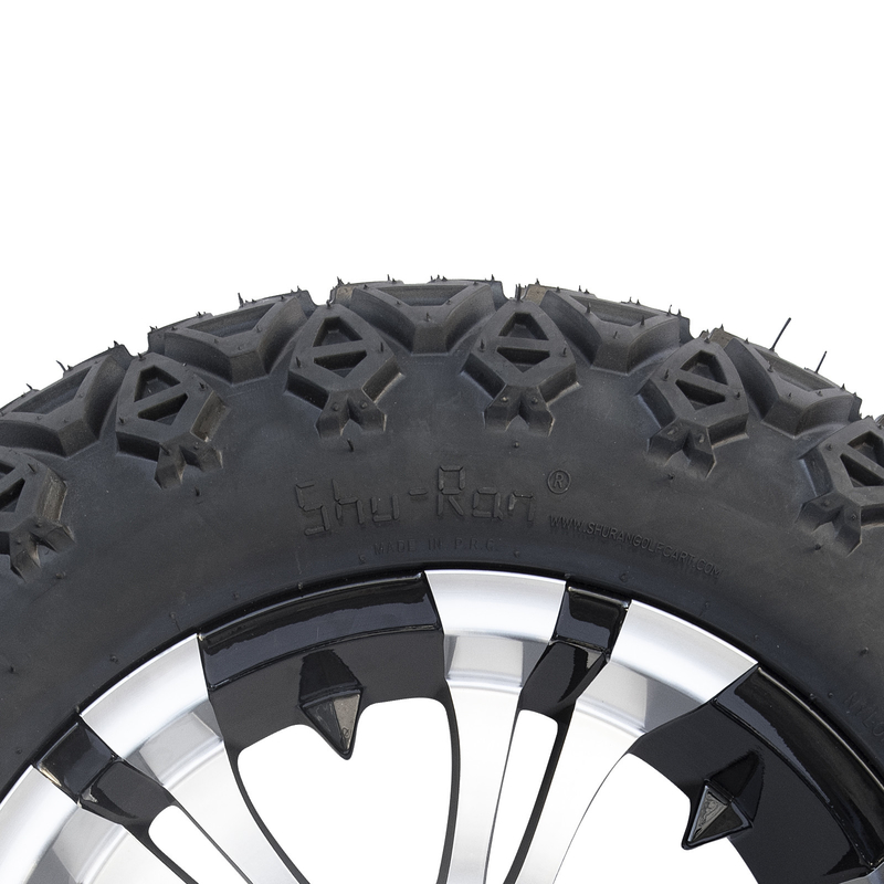 Bánh xe và lốp xe golf cart 14 inch màu đen bóng gia công 22x10-14 All Terrain DOT