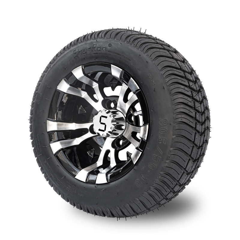 10 Inch Golf Cart Wheel Và 205/50-10 DOT Street Lốp Combo -25 Offset 4x4 Bolt (101.6mm)