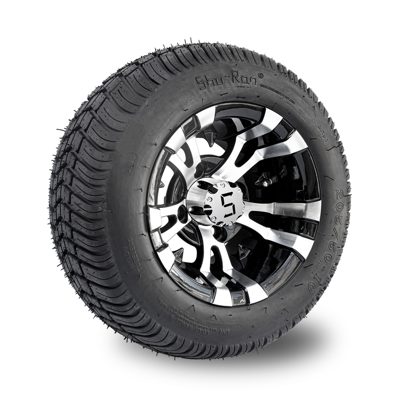 10 Inch Golf Cart Wheel Và 205/50-10 DOT Street Lốp Combo -25 Offset 4x4 Bolt (101.6mm)
