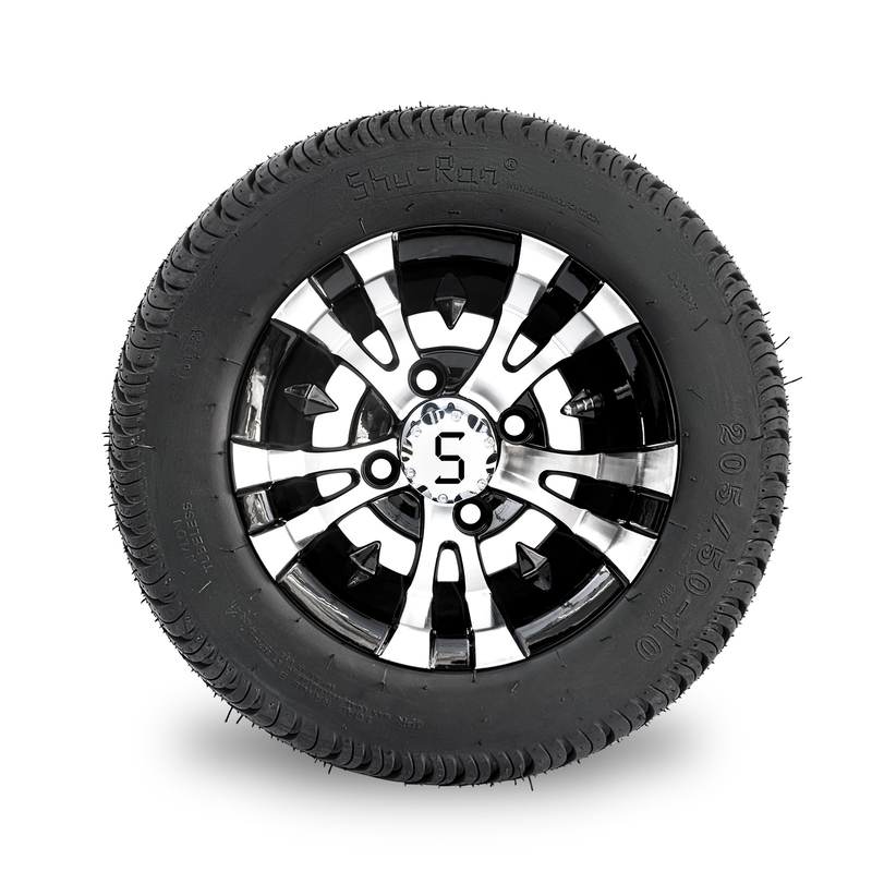 10 Inch Golf Cart Wheel Và 205/50-10 DOT Street Lốp Combo -25 Offset 4x4 Bolt (101.6mm)