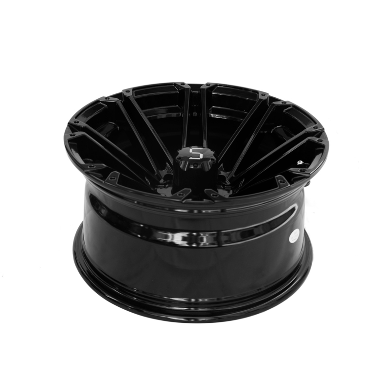 Vành xe golf 12x7 bằng hợp kim nhôm màu đen bóng, vành 4x4, PCD 101.6