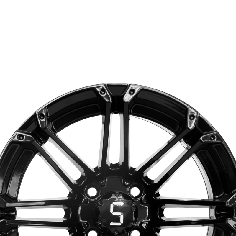 Vành xe golf 12x7 bằng hợp kim nhôm màu đen bóng, vành 4x4, PCD 101.6