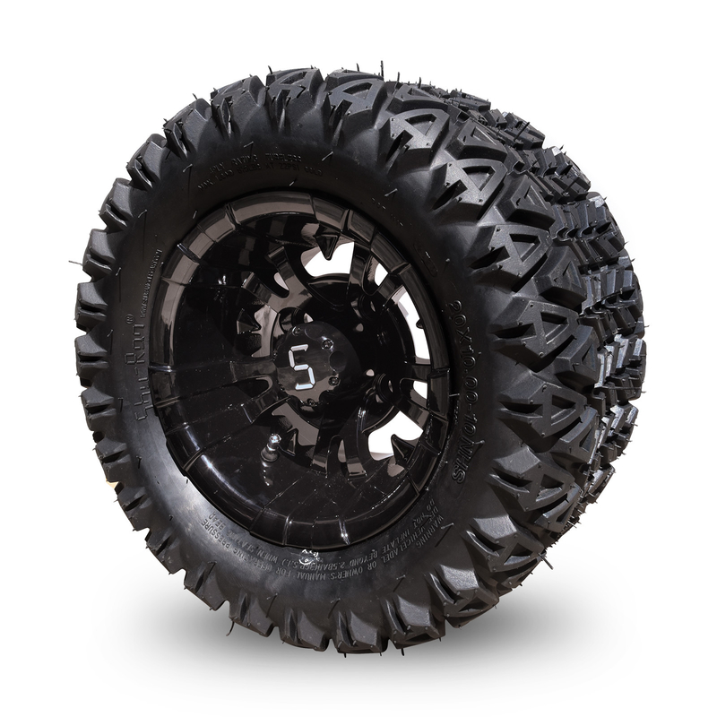 Bánh và lốp xe golf 10 inch, combo 20×10-10 ATV, phay/Đen bóng