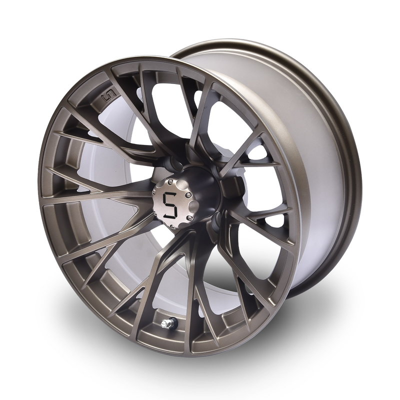 Gunmetal 14 Inch Golf Cart bánh và lốp 4/101.6 Bolt Shuran New Starshine-419
