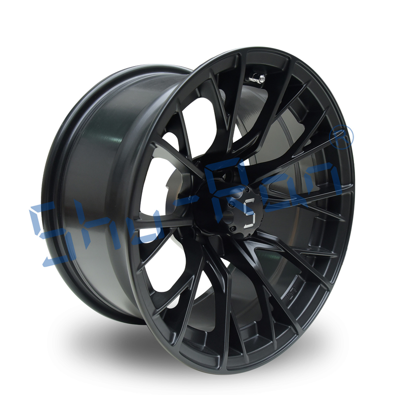Shuran New 14' Rims Matte Black Aluminum Golf Cart Wheel 14x7 Toàn cầu 4 Bolt Pattern