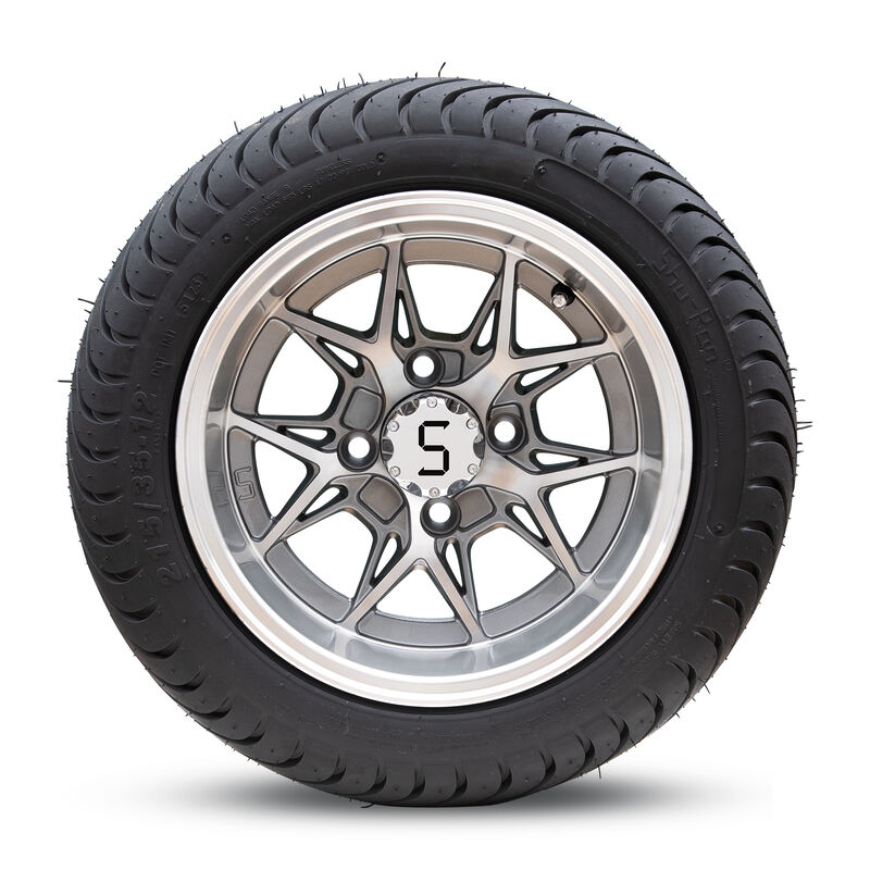 12 Inch bánh xe golf và lốp xe với S trung tâm nắp và Chrome Lug hạt phù hợp cho Club Car Ezgo Yamaha xe golf