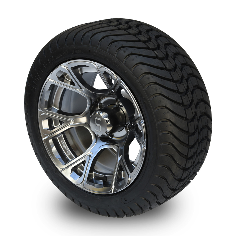 Combo lốp xe Golf Cart 215/35-12 và vành 12