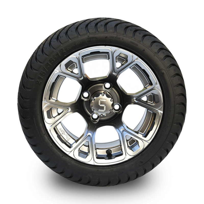 Combo lốp xe Golf Cart 215/35-12 và vành 12