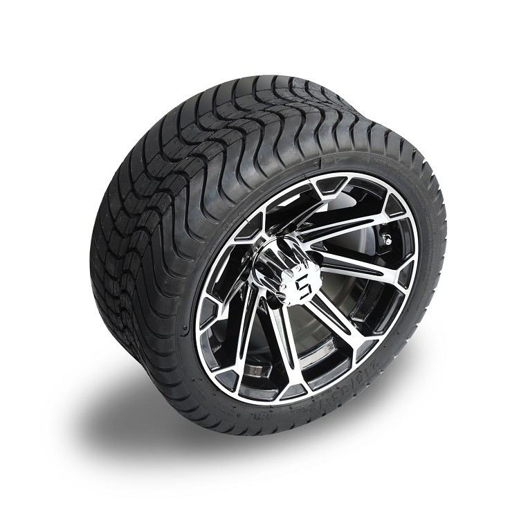Vành xe màu đen gia công 12 inch và cụm lốp 215/35-12 Không cần nâng