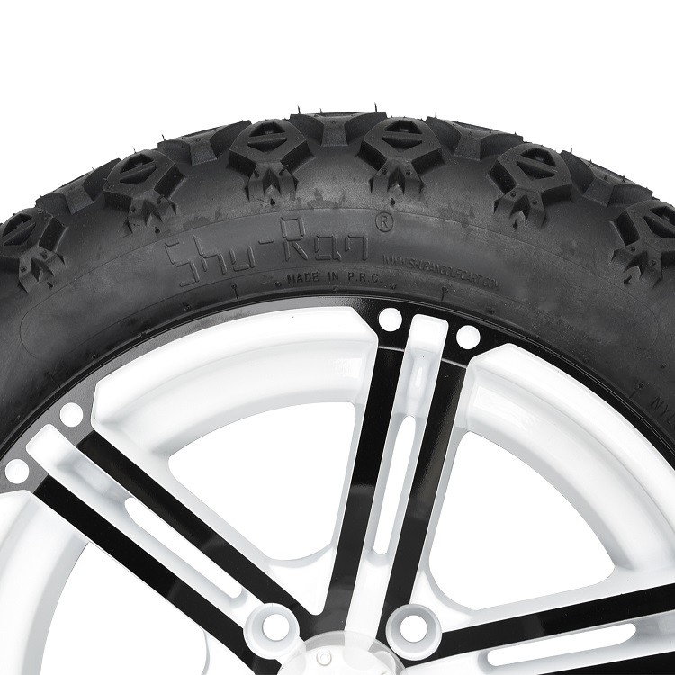 Golf Cart 14'' Đen / trắng và 22x10-14' Tất cả lốp xe địa hình, bánh xe đậu và trung tâm Caps bao gồm