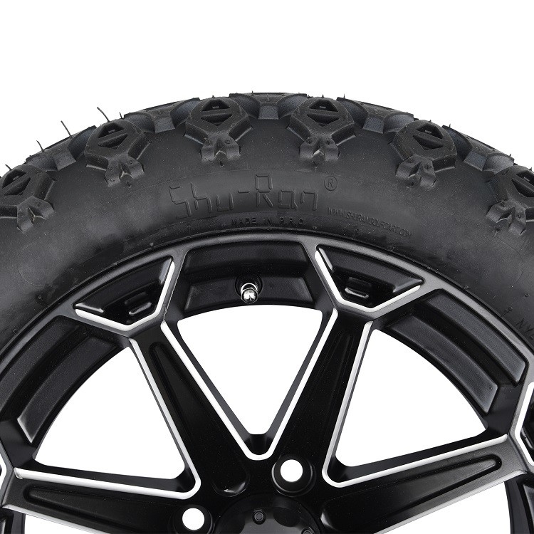 Bánh xe xe golf 14'' Machined/Đen mờ và Lốp xe địa hình DOT 22x10-14