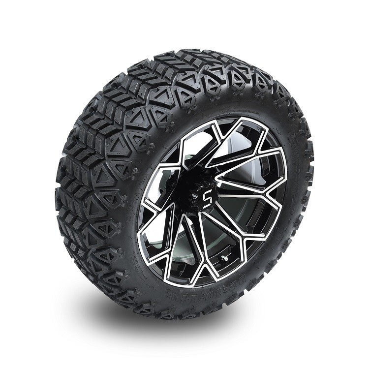 Lốp xe địa hình Golf Cart 22 inch và Vành nhôm đen gia công 14 inch