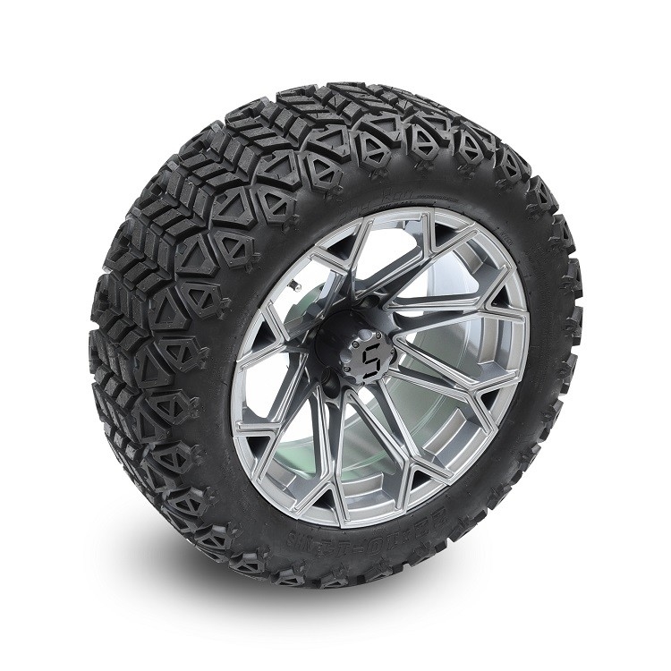 14 Inch Golf Cart Gunmetal Wheels và 22 * 10-14 Lốp cao cấp Combo 4 PLY cần nâng