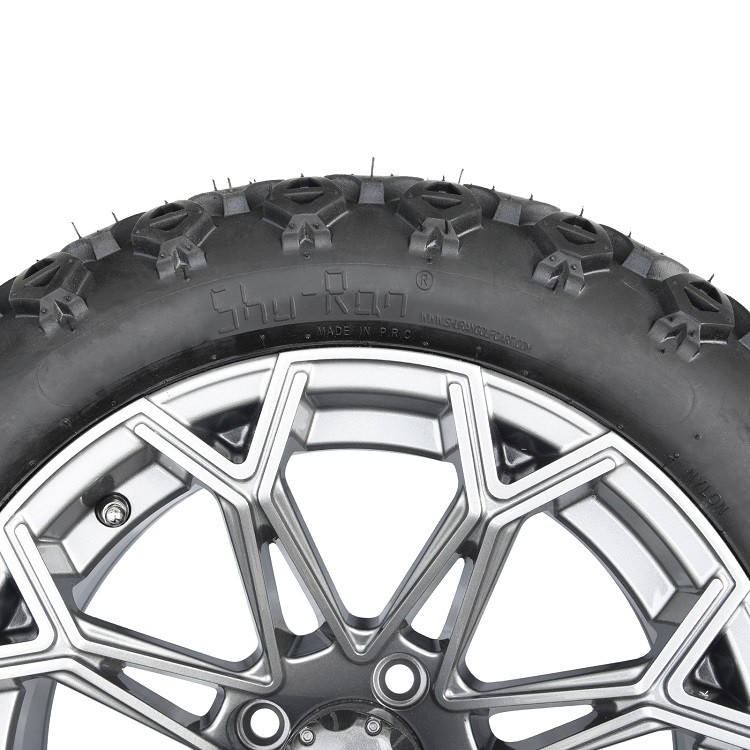 14 Inch Golf Cart Gunmetal Wheels và 22 * 10-14 Lốp cao cấp Combo 4 PLY cần nâng