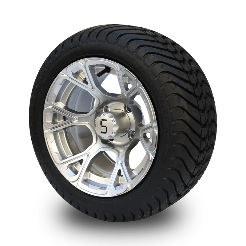 New Exclusive 12' Golf Cart Wheels And 215/35-12 DOT Street Tyres Combo 101.6 PCD -25 Offset