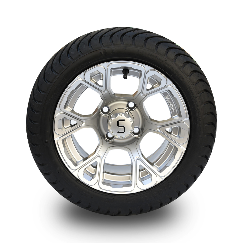 New Exclusive 12' Golf Cart Wheels And 215/35-12 DOT Street Tyres Combo 101.6 PCD -25 Offset
