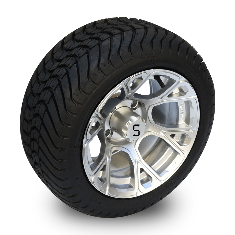 New Exclusive 12' Golf Cart Wheels And 215/35-12 DOT Street Tyres Combo 101.6 PCD -25 Offset
