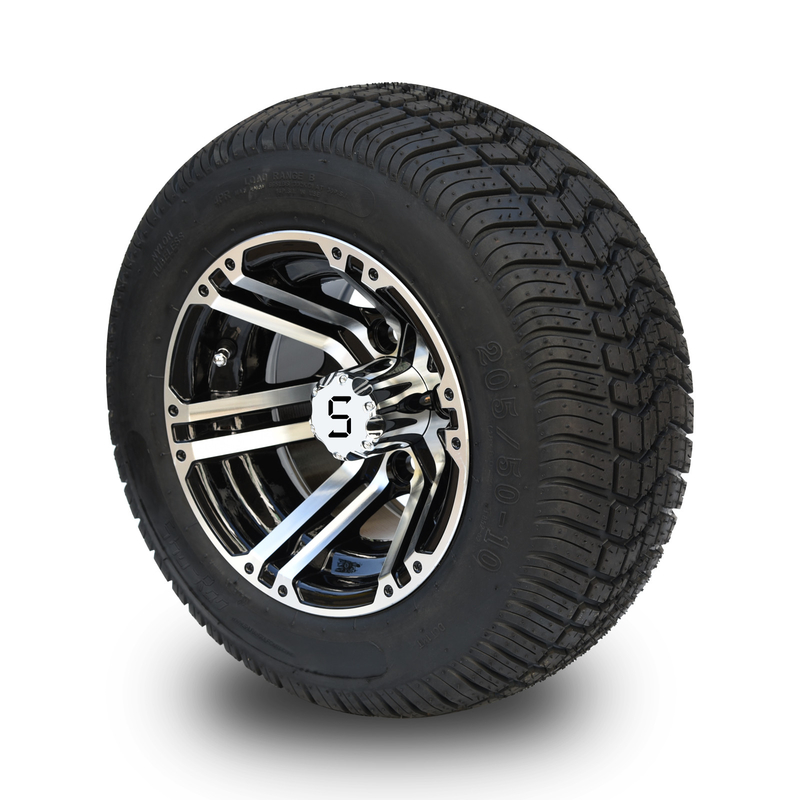 10 Inch Golf Cart Wheel Và 205/50-10 DOT Street Lốp Combo -25 Offset 4x4 Bolt (101.6mm)