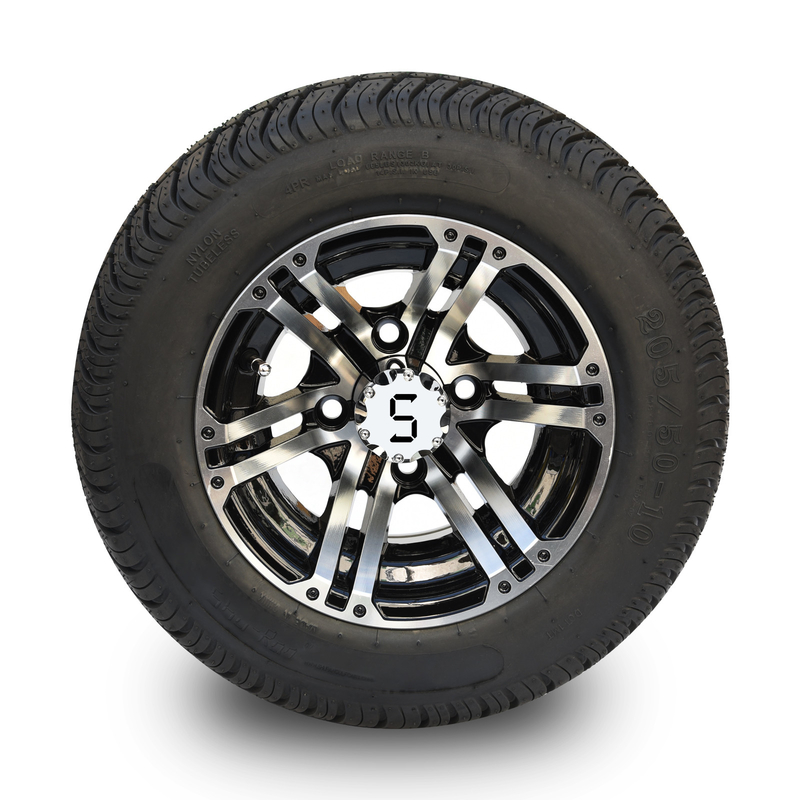 10 Inch Golf Cart Wheel Và 205/50-10 DOT Street Lốp Combo -25 Offset 4x4 Bolt (101.6mm)