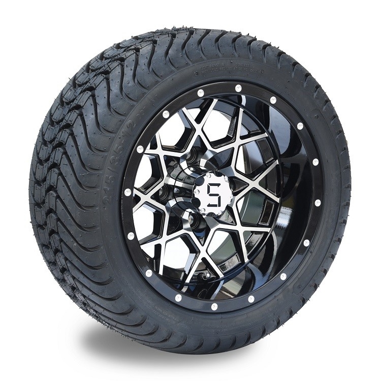 215/35-12 Lốp xe đường phố và 12 inch Golf Cart Rims 4 PLY DOT Đánh giá
