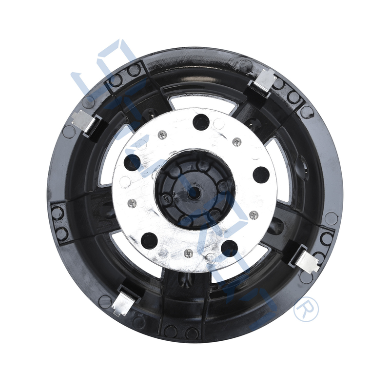 Universal 10 Inch Golf Cart Đen & Chrome Wheel Cover Hub Caps với Logo S - Bộ 4